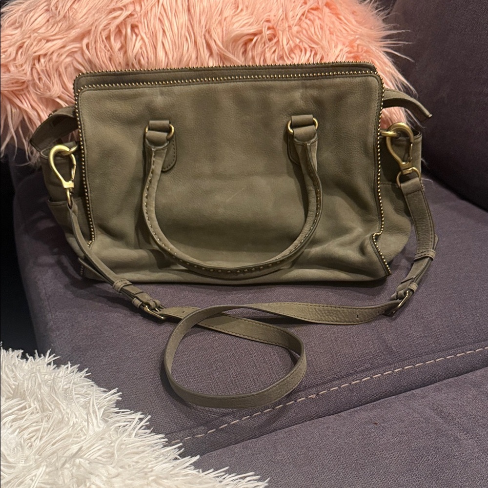 Diane Von Furstenberg. Elegant Army Green Handbag